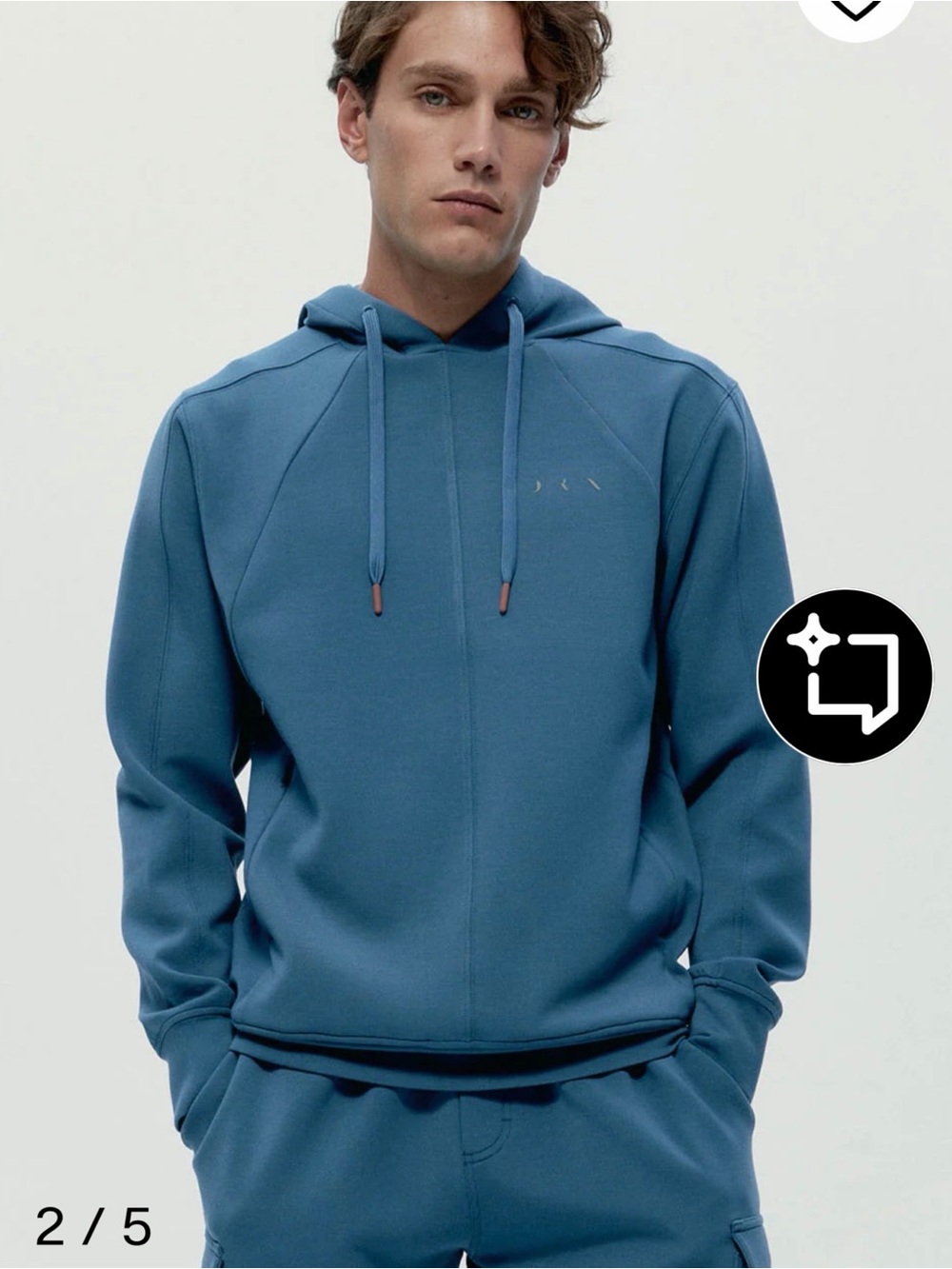 Born Los Angeles BEAT 
Men's Blue Hoodie Jacket